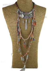 Hanger Kettingen Gypsy Verklaring Vintage Lange Ketting Etnische sieraden boho ketting tribal kraag Tibet Sieraden HKD230712