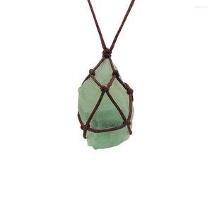 Hanger kettingen hainon natuursteen onregelmatige kronkelende ketting blauwe groene ketting feest sieraden accessoires voor vrouw