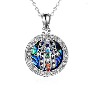 Hanger Kettingen Hamsa Hand Urn Ketting Voor As Van Dierbaren Legering Zilver Kleur Crematie Sieraden Vrouwen