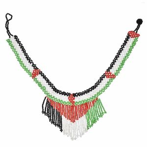 Hanger kettingen Handgemaakte Afrikaanse Boheemse harskralen Choker voor vrouwelijke Arabische Pakistan Statement Partij sieraden geschenk