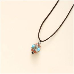 Colliers pendants Collier à charme rétro Retro Népal Collier pour femmes hommes Spiritual Yoga Lucky Adjustable Rope Drop Livrot Bijoux P DHUFP