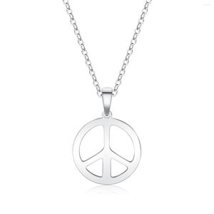 Pendentif Colliers Hanreshe Peace Sign Collier 1960s 1970s Argent Plaqué Hippie Party Accessoires Bijoux Pour Femmes Cadeau