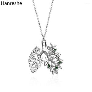 Pendentif Colliers Hanreshe Feuilles vibrantes Collier de poumon Design créatif Anatomie Bijoux Accessoires pour médecins Infirmières Cadeaux