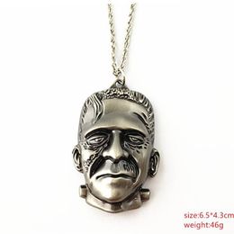 Pendentif Colliers HBSWUI Frankenstein Porte-clés Films d'horreur Montrer de haute qualité Fshion Bijoux en métal Cosplay Cadeaux pour femme fille 265l