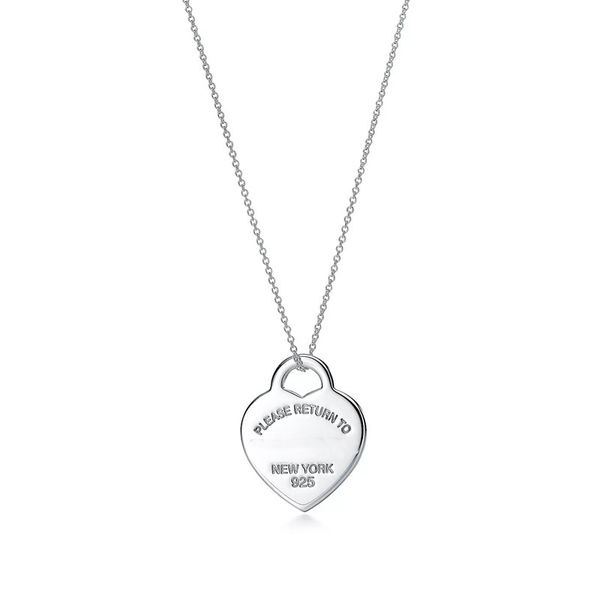 Colliers pendentiels coeur pour femme collier de mode Bijoux Men Men Gold Sier Chain Designer Jewelrys Birthday Christmas Gift S