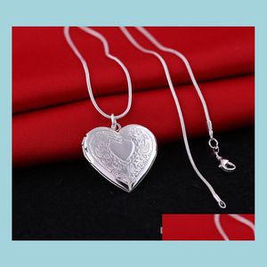 Hanger kettingen hart medaillet po hanger ketting delicate slangenketen sier kleuren fotolijst charme kettingen minnaar cadeau bdehome dhbxn