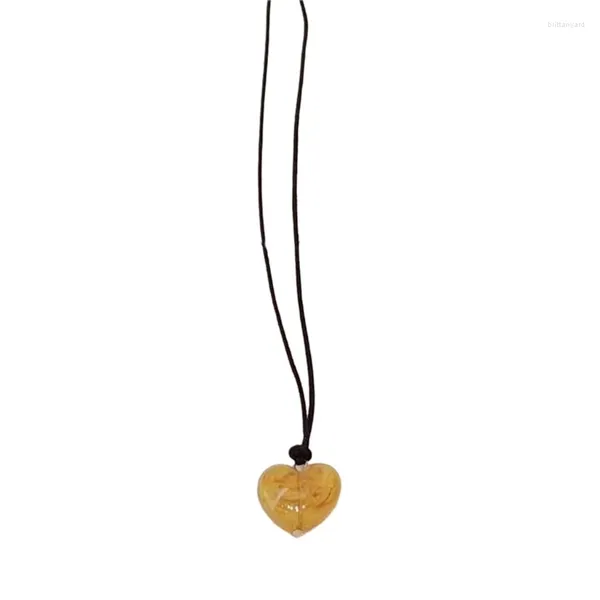 Pendentif Colliers Coeur Cou Bijoux Ras Du Cou Glaçage Cadeau Matériel Pour Fille