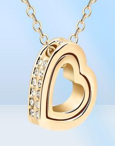 Collares pendientes Collar de corazón Mujer Plata Chapado en oro de 18 quilates Joyería de diseño Colgantes de cristal Joyería Día de San Valentín A7978066