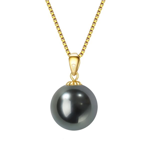 Pendentifs de collier HENGSHENG 10-11 MM Tahiti naturel-océan noir perles véritable pendentif en or 18 k grosses perles pendentif pour femmes bijoux fins avec boîte 231010