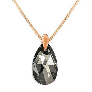 Colliers pendants Hermosa Collier en cristal noir Cadeaux pour femmes cristaux de 925 bijoux en argent sterling pour fille 240410