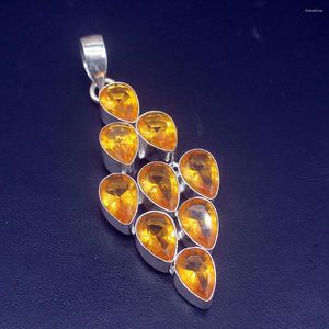 Hanger kettingen hermosa sieraden glorieuze mode mode traan honing topaz zilveren kleur charme ketting voor vrouwen geschenken 20234754