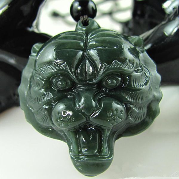 Pendentif Colliers Hetian Pierre Tête De Tigre Zodiaque En Gros Dominateur Modèles Masculins Femmes Hommes Bijoux De Mode