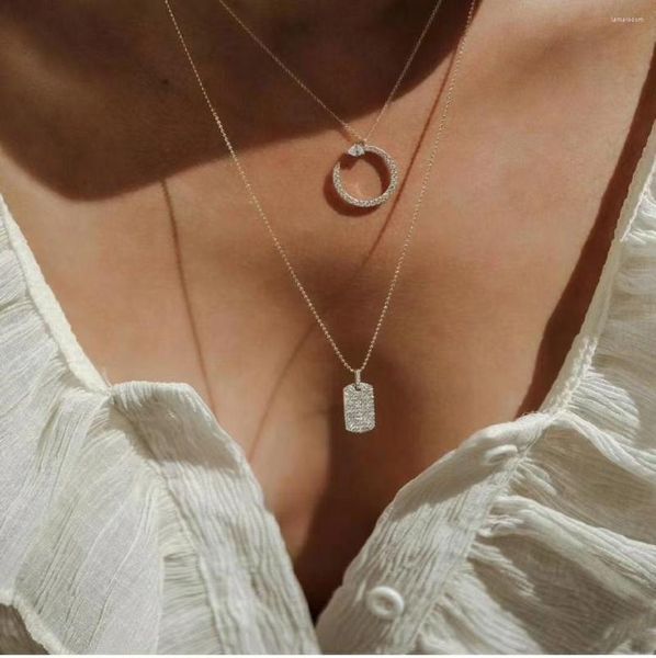 Collares colgantes Hibride moderno collar de chokers delicados para mujeres accesorios de fiestas de diseño geométrico Bijoux P67