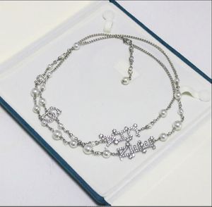 Colliers pendants haut de gamme Luxury Silver Full Diamond Diamond English Letter Pull Challe Pull