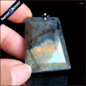 Collares colgantes de alta calidad Big Natural Blue Flash Labradorite Stone Beads Pendants Bijoux Collar para joyas para hombres SS564