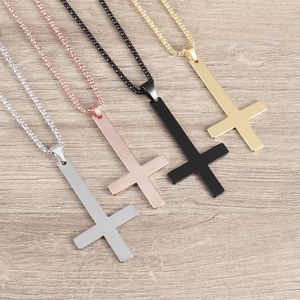 Collares colgantes de alta calidad, collar cruzado Simple clásico para hombres y mujeres, amuletos religiosos, accesorios para iglesia de oración
