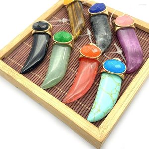 Collares pendientes de alta calidad en forma de pimienta natural ágata cuarzo flor de cerezo piedra curativa tallado Reiki artesanías regalos hechos a mano