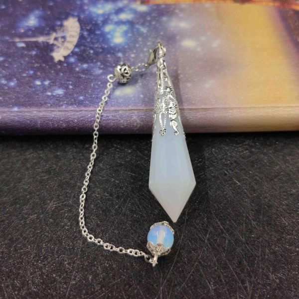 Colliers pendants Pendule en pierre naturelle de haute qualité pour le radisage quartz opale opale pendules géométrie sacrée cicatrisation cristaux bijoux