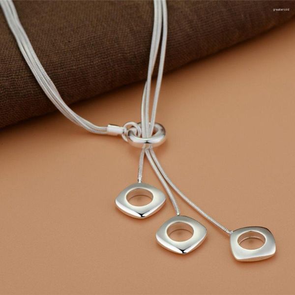 Collares pendientes Collar Original de alta calidad para mujer, venta al por mayor, colgantes chapados en plata para mujer, joyería de moda AN441