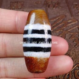 Colliers pendentifs Himalaya Tibetan Dzi Beads Old Agate 7 Ligne Amulet Gzi # 2554