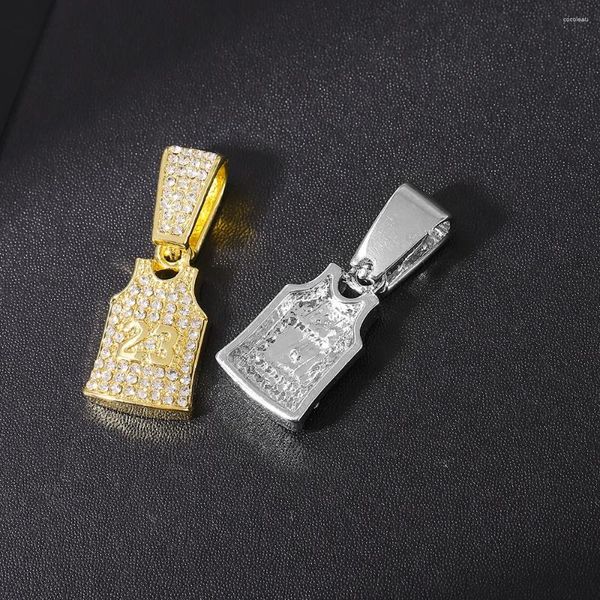Colliers pendants Jersey de basket-ball hip hop 23 collier et 4 mm fausses torsions de pâte frite accès à la personnalité sportive