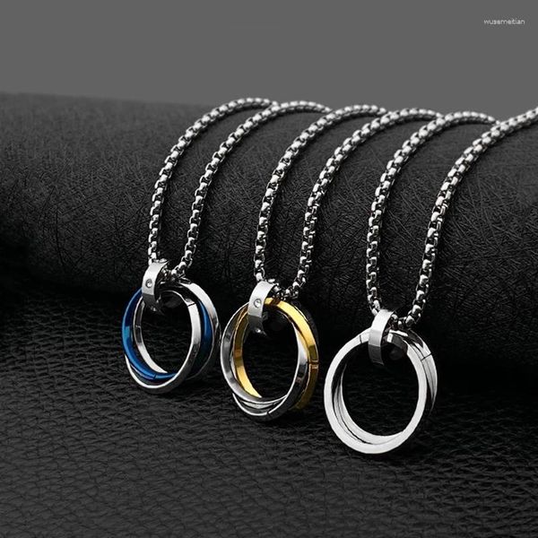 Colliers pendants Hip Hop Men's Titanium Steel Collier Fashion Women's All-Match Jewelry Gift Wholesale