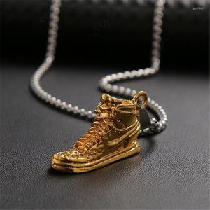 Colliers Hip Hop pour garçons, mode coréenne, chaussures de basket-ball, pendentifs pour femmes, bottes, filles, bijoux Punk, cadeaux, Godl22