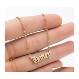 Pendentif Colliers Hip Hop En Acier Inoxydable Pour Les Femmes Collier Personnalisé Babygirl Ange Miel Bébé Lettre Bijoux Cadeau Drop Deliver Otbo0