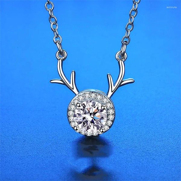 Pendentif Colliers Hip Hop Style Collier pour femmes Instagram Tendance Deer Antlers Niche Lumière Luxe En Gros De Pendentifs Et Jewe