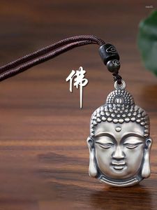 Pendentif Colliers Hip Hop Vent Bouddha Tête Collier Mâle Marée Tathagata Statue Ancestrale Femme Gardien Dieu