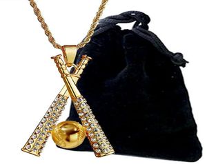 Colliers pendants Collier de baseball en hanches Hippestone ED Chain de corde Men de mode accessoires 3605098