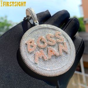 Collares colgantes HipHop Letra B Hombre Collar colgante Iced Out Bling Dos tonos Color CZ Zircon Letras redondas Charm Joyería para hombres y mujeres 230826