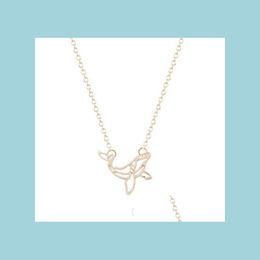 Hanger kettingen Hollow Out Out Whale Fish hanger ketting voor vrouw