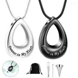 Hanger Kettingen Holle Teardrop Crematie Voor Mens/Huisdier As Mini Memorial Urnen Ketting Aandenken Roestvrij Stalen Sieraden