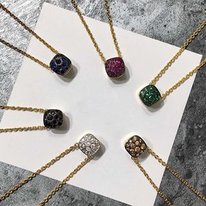 Pendentif Colliers Honeycomb Collier Candy Style 6 de couleur Zircon Cristal Pendentifs pour femmes Mode Bijoux Cadeau