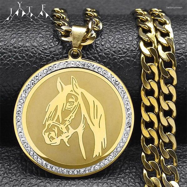 Colliers pendants Collier chrétien à tête chrétien pour hommes Hip Hop en acier inoxydable Animal Bijoux Lucky Gift Boyfriend Nzzz498