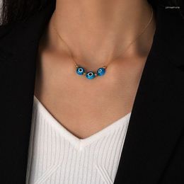 Pendentif Colliers HuaTang bohême charmant yeux pédant collier pour femmes hommes alliage géométrique tour de cou collier fête bijoux collier 23268