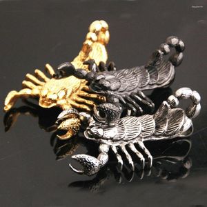 Collares pendientes Enorme Heavy Men's Color plata / Oro / Black Scorpions Biker Jewelry Collar de acero inoxidable Caja Cadena Regalo de moda
