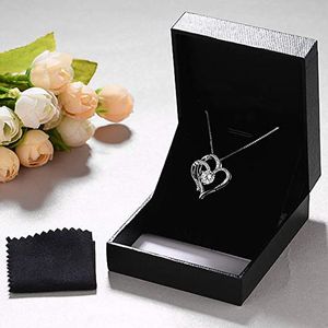 Pendentif Colliers Huitan Argent Couleur Collier Coeur Pour Femmes Avec Cristal Cubique Zircone Classique Tendance De Mariage Éternité Femelle Bijoux Qui