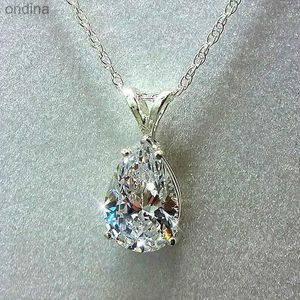 Pendentif Colliers Huitan goutte d'eau cubique zircone cristal collier pour femmes simple et élégant accessoires féminins cadeau bijoux de mariage 2021 à la mode YQ240124