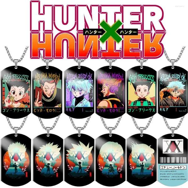 Collares colgantes Hunter X Collar Gon Killua Hisoka Cosplay Anime Accesorios Manga Titanio Mujeres Joyería Hombres Cuello Cadena Regalo