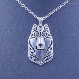 Hanger kettingen Husky kettinghond dier goud zilveren gesloten sieraden voor vrouwen mannelijke vrouwelijke meisjes dames kinderen jongens vriendschap n008