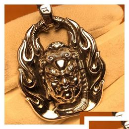 Pendentif Colliers Hx Fudo Mingwang Tag Mens Pure Handmade Est Un Poulet Birthright Bouddha Couple Pendentifs Pour Femmes Glacé Dhgarden Dhdup