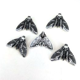 Pendentif Colliers hzew 50 pcs accessoires Animal papillon tête de crâne pendentif pour femmes homme 221115243P