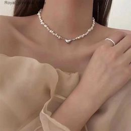 Colliers de pendentif Ifmia coréen Collier de chaîne de perle de mode coréenne 2022 Bijoux tendance coeur collier pendant