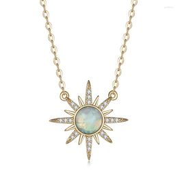 Pendentif Colliers IHUES Style Européen Américain Tournesol Pour Les Femmes Creative Fleur Collier Partie Fiançailles Décoration