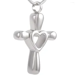 Pendentif Colliers IJD8135 Accessoires en acier inoxydable poli Religion Foi Croix élégante Bijoux de crémation chez les femmes hommes