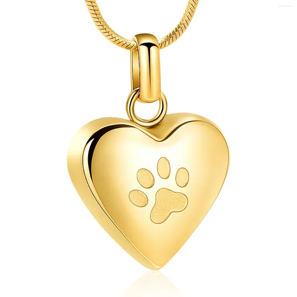 Collares colgantes IJD8455 Perro en mi corazón Joyería de cremación de acero inoxidable para cenizas Pérdida de mascota Recuerdo Memorial Urna Collar