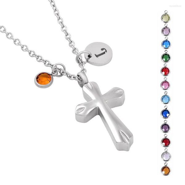 Colliers pendentifs IJD9154 Bijoux commémoratifs Croix Collier d'urne de crémation pour cendres avec chaîne d'entonnoir de 20 