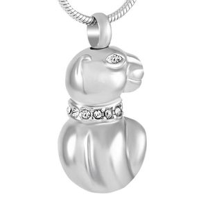 Collares colgantes IJD9252 Animal en forma de mascota Cremación Memorial Urna Collar Joyería de acero inoxidable Cenizas Contenedor Keepsake281A